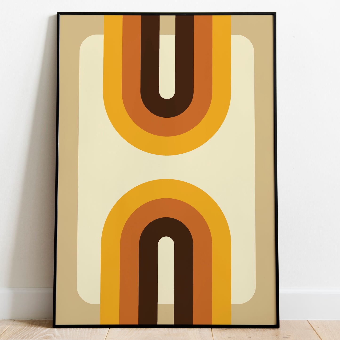 Retro Shapes Art Print, Abstract Shape Print, 1970's inspired Wall Art