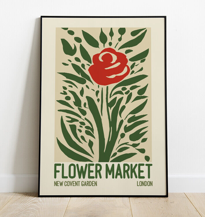 Flower Market Art Print, Covent Garden Art Print, London Flower Print