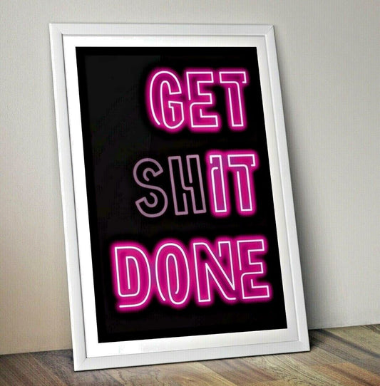 Neon Effect Print, Art Print, Wall Art, Motivational Print, Home Decor