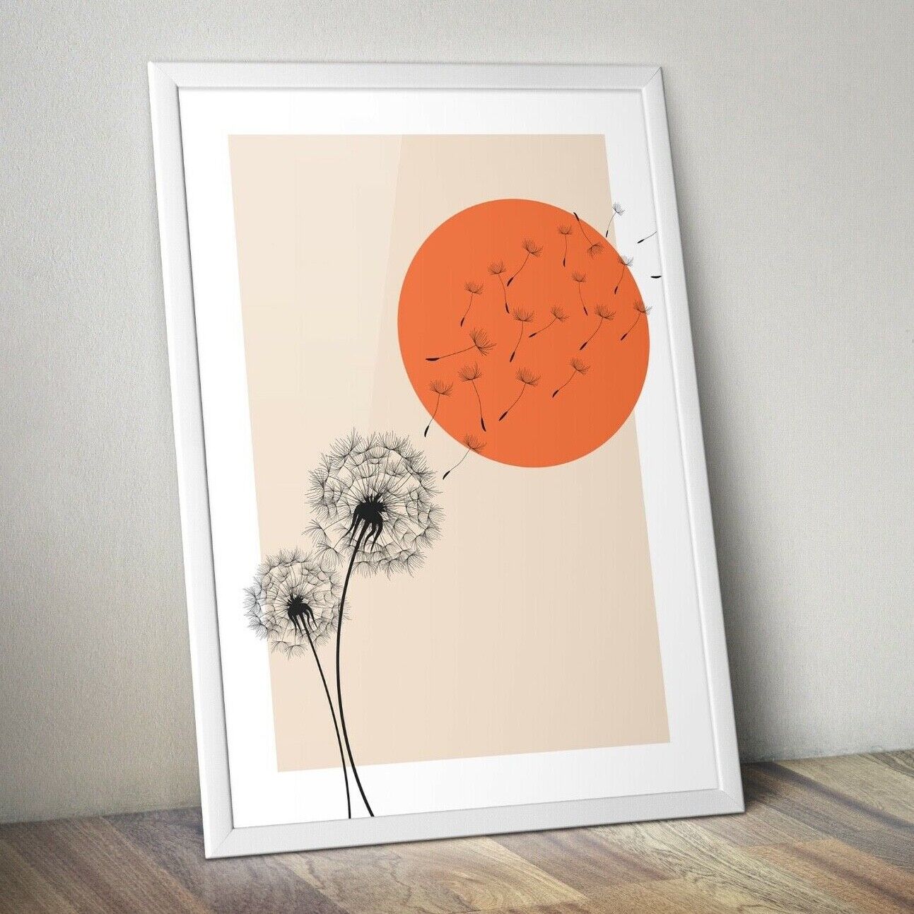 Dandelion Art Print, Dandelion Minimal Wall Art, Home Decor, Wall Prints