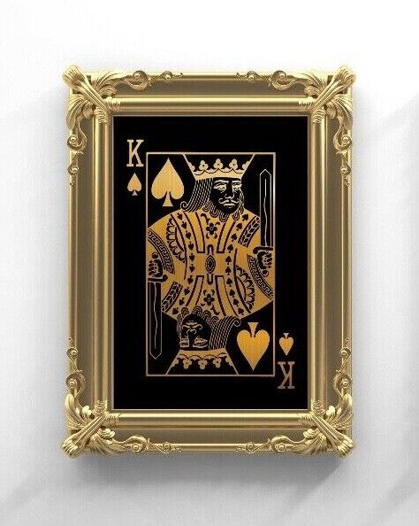 King Of Spades Art Print. Playing Card Art Print, Home Decor, Wall Art