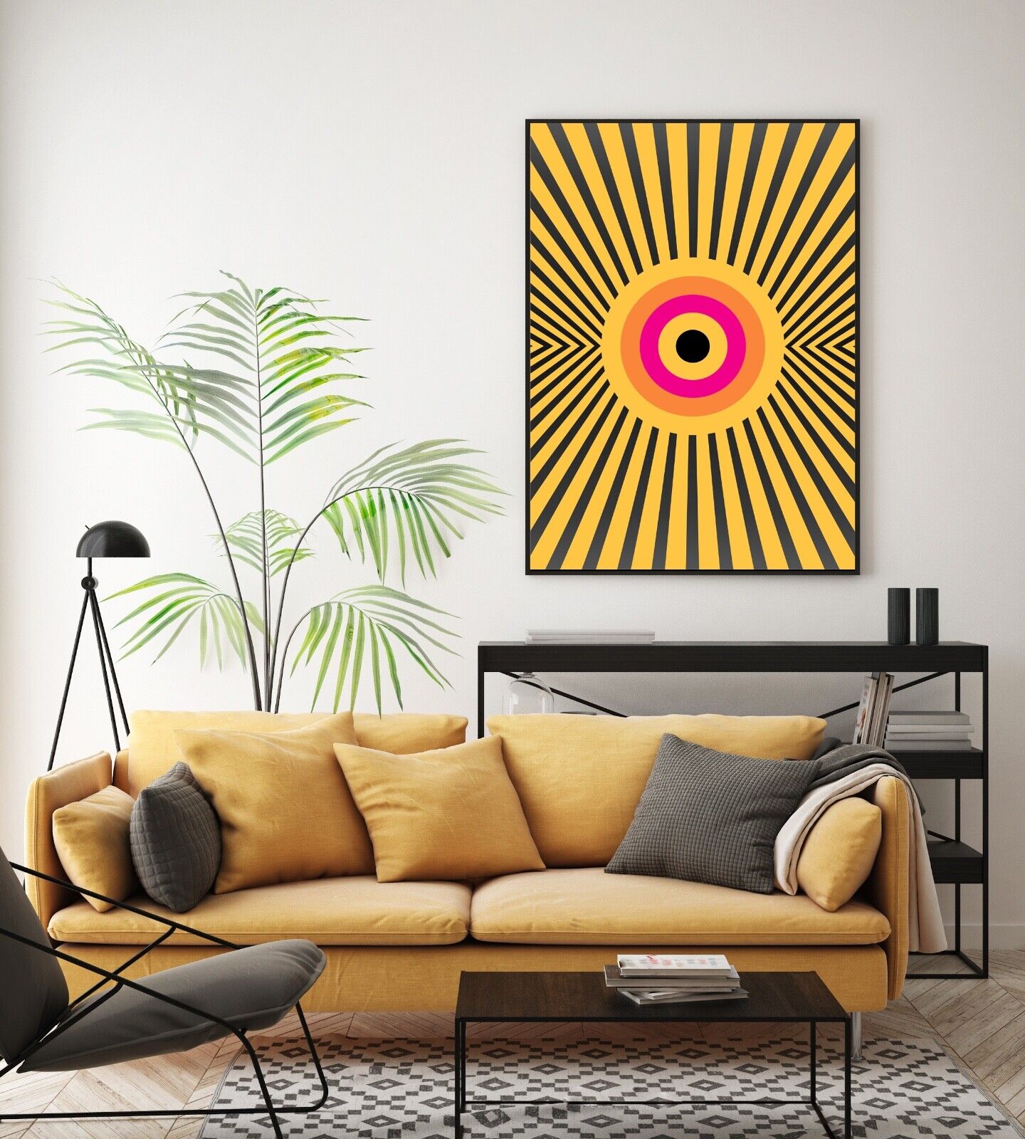 Retro Shapes Art Print, Bauhaus inspired Print, Wall Art