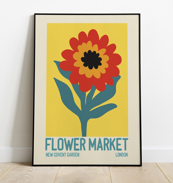 Flower Market Art Print, Covent Garden Art Print, London Flower Print