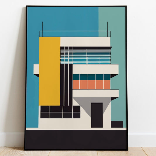Bauhaus Inspired Art Print, Architect Shapes Art, Wall Art, Abstract Art