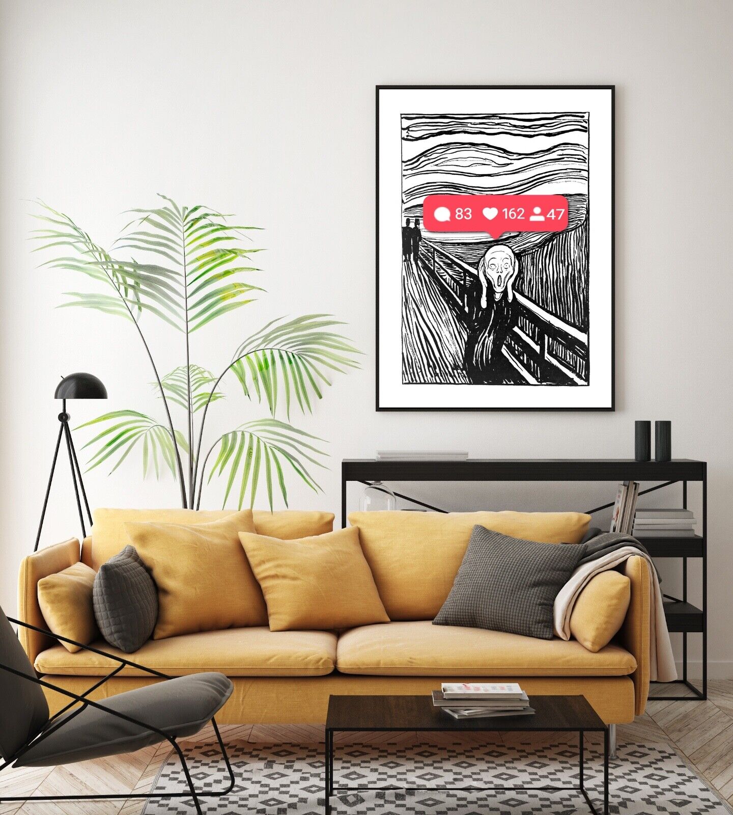 Scream Art Print, Modern Scream Art Print, Wall Art, Home Decor