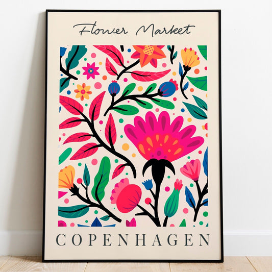 Copenhagen Flower Market Art Print, Floral Prints, Flower Shop