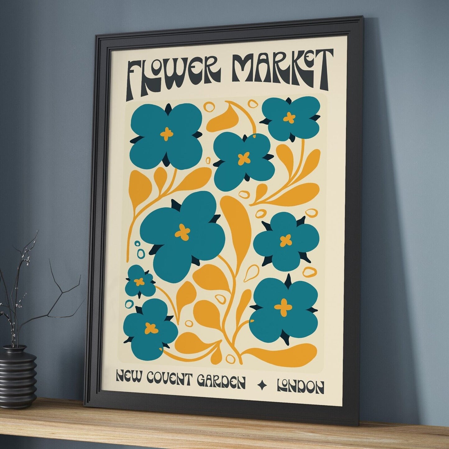 New Covent Garden Flower Market Print, Wall Art Poster, Home Decor