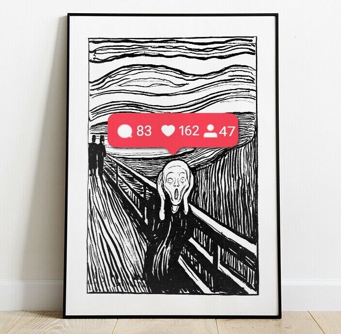 Scream Art Print, Modern Scream Art Print, Wall Art, Home Decor