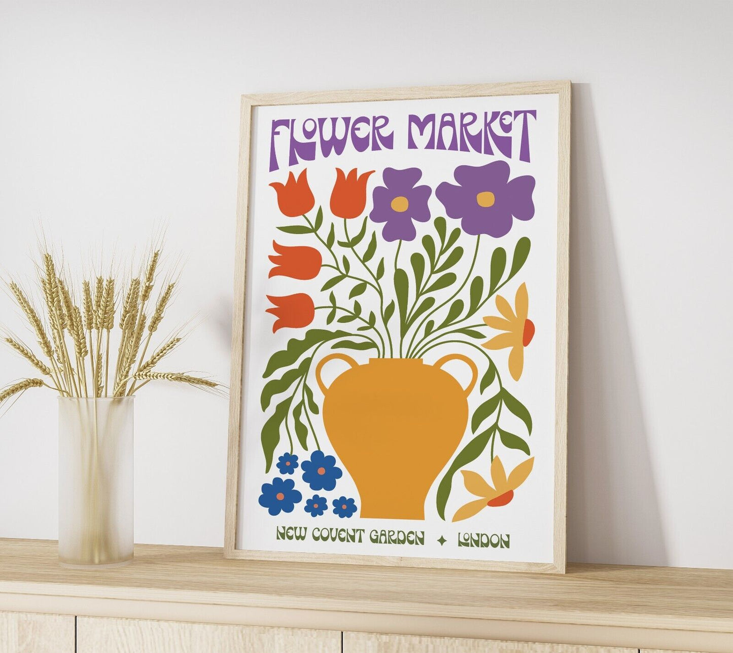 New Covent Garden Flower Market Print, Wall Art Poster, Home Decor