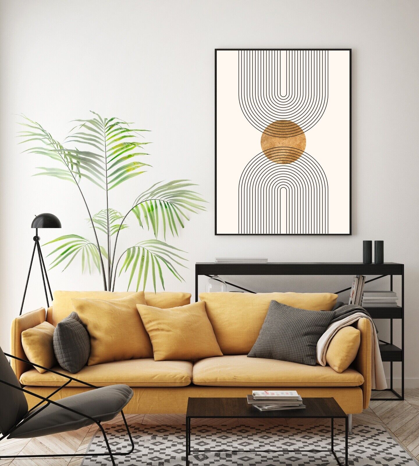 Minimal Shapes Wall Art Print, Boho Art Print, Wall Art, Home Decor