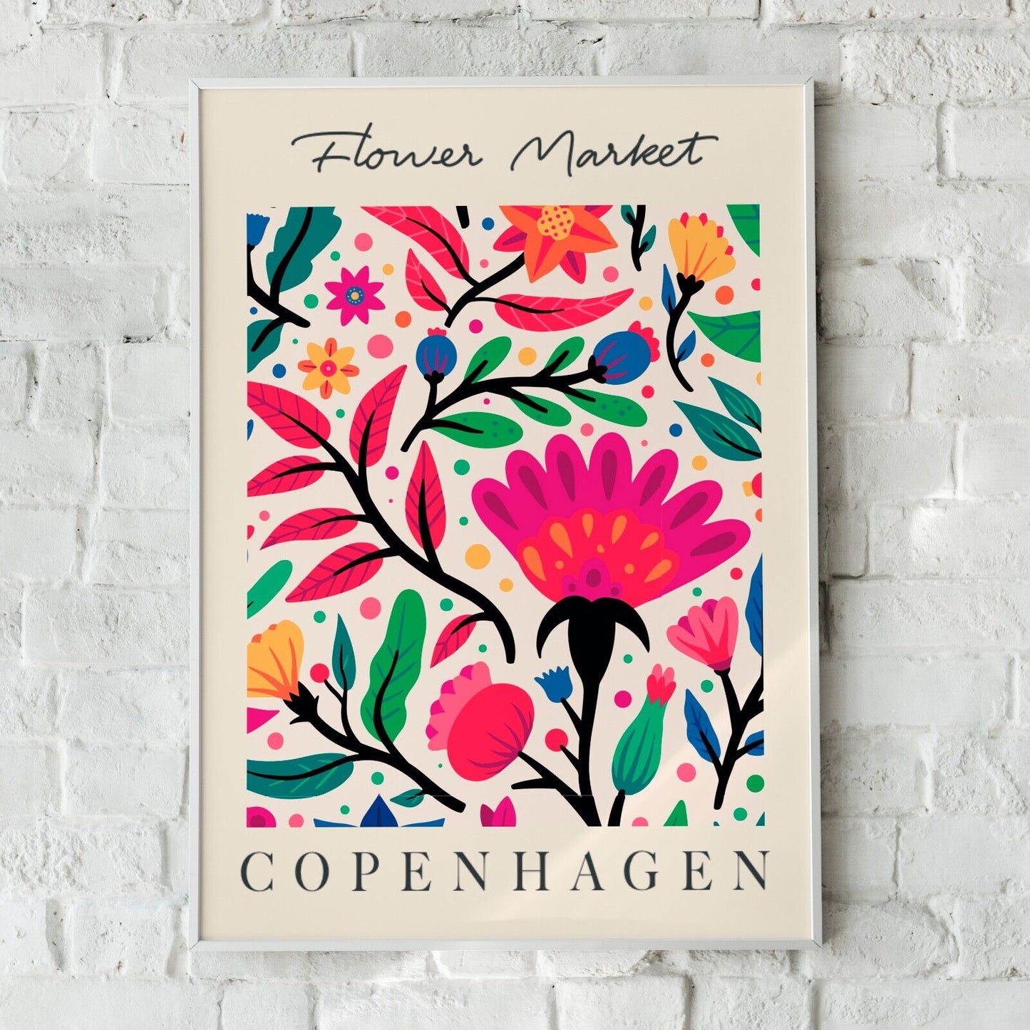 Copenhagen Flower Market Art Print, Floral Prints, Flower Shop