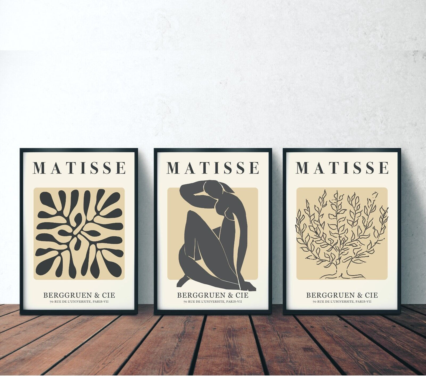 Set of 3 Matisse Art Prints,  Gallery Wall Art Set, Feature Wall, Home Decor