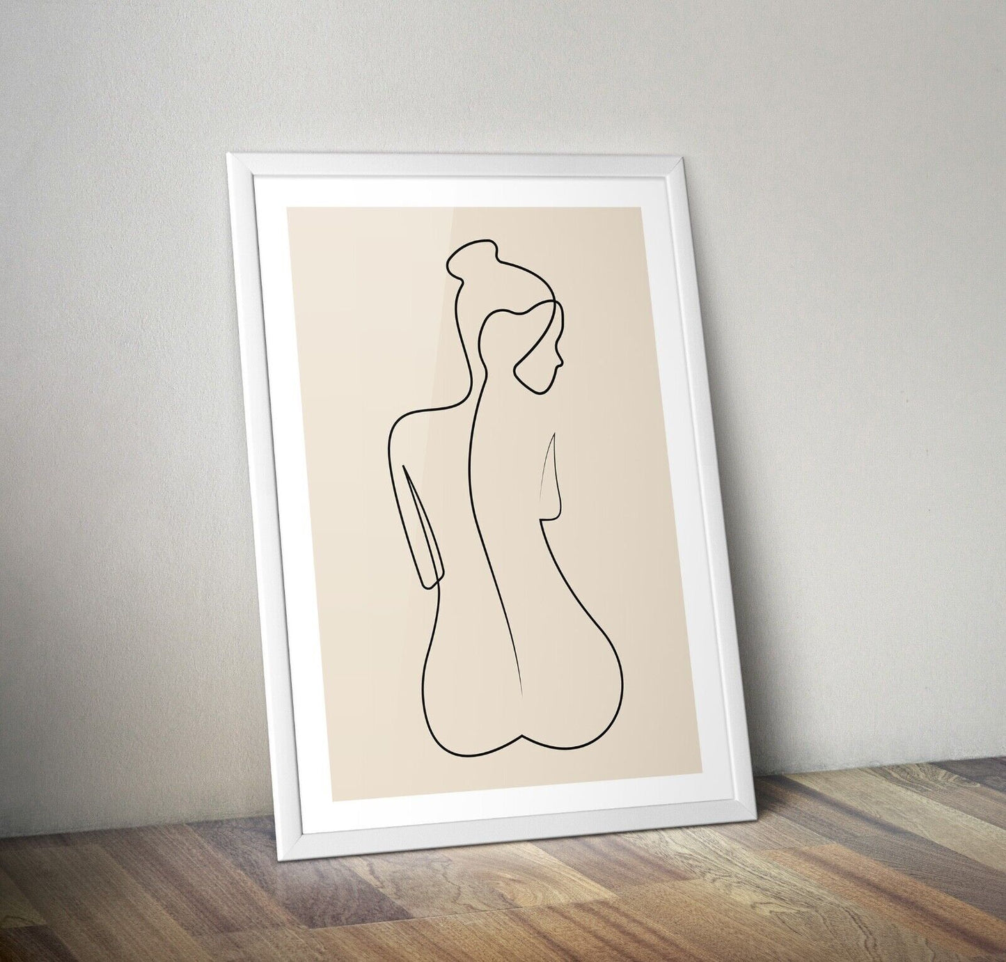 Nude Lady Art Print, Minimal Art Print, Naked Girl Minimal Print, Home Decor