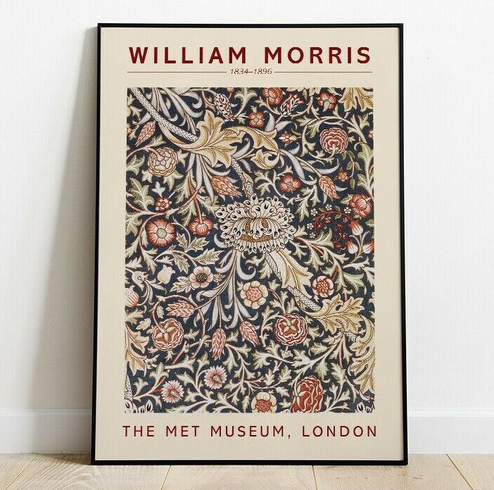 William Morris Fine Art Print, William Morris Exhibition Poster, Home Decor