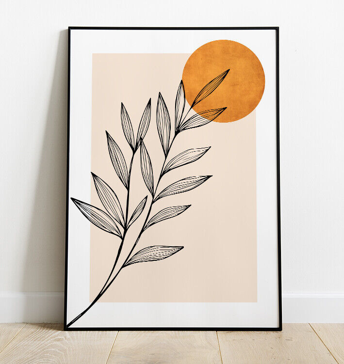 Minimal Leaf Art Print, Wall Art, Home Decor