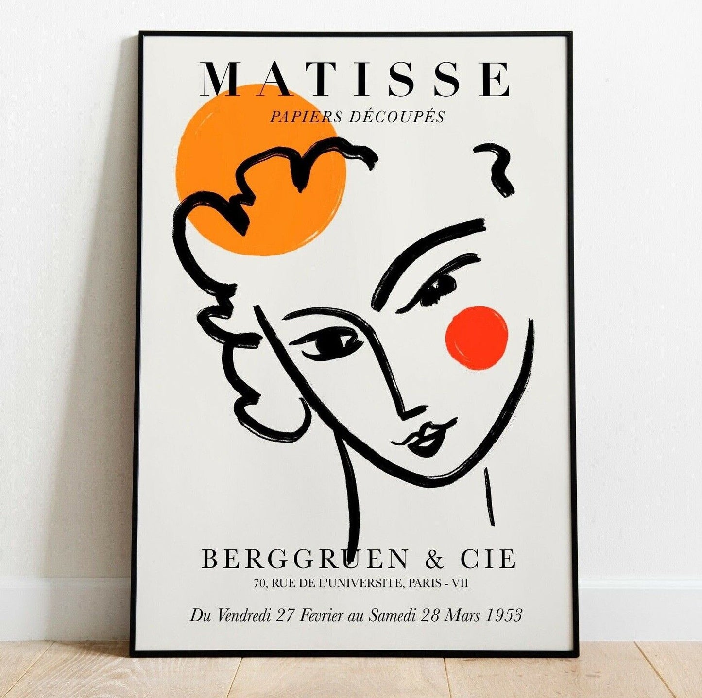 Matisse Exhibition Poster, Matisse Art Print, Wall Art, Vintage Art Print