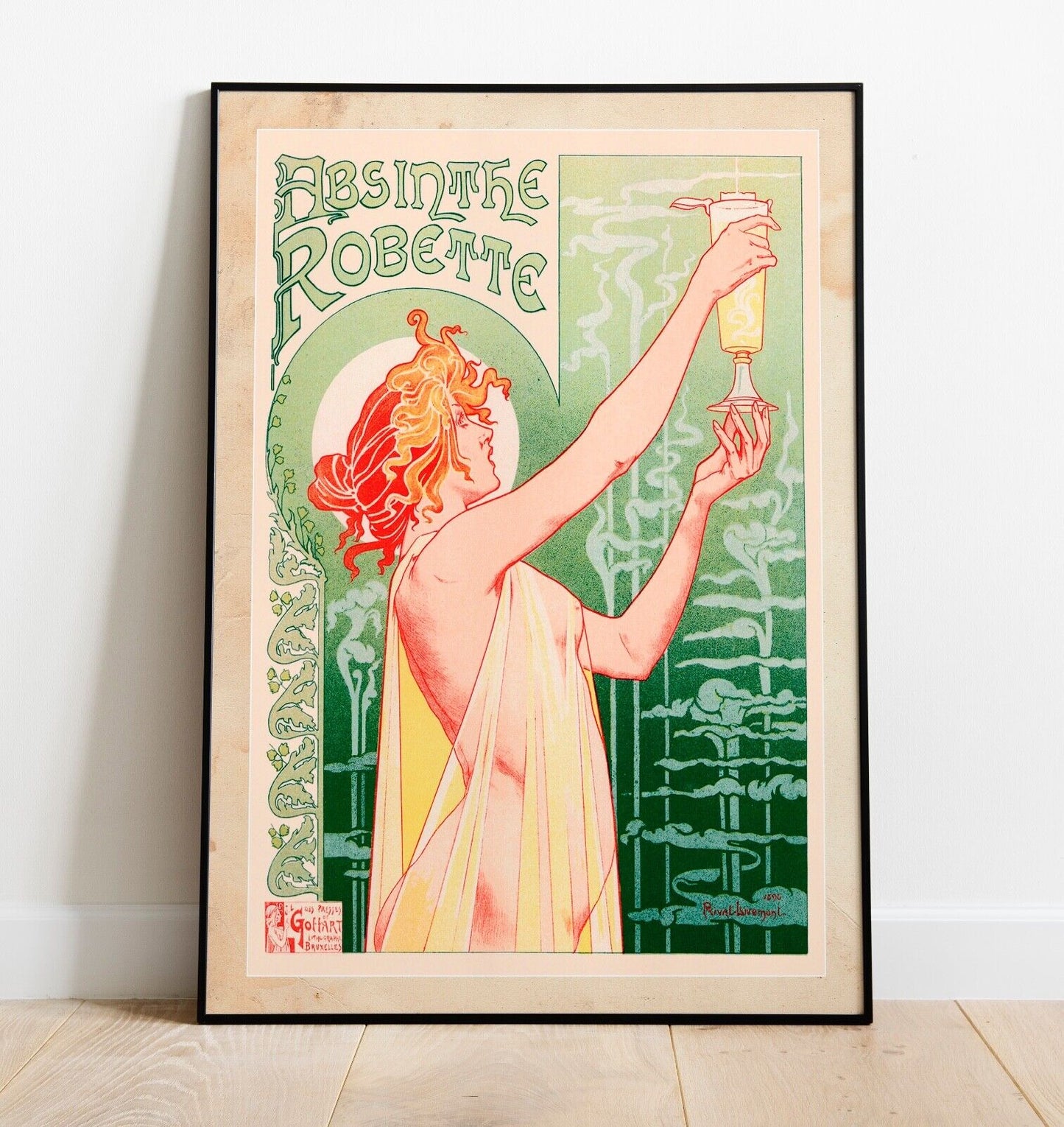 Vintage Absinthe Poster, Art Nouveau Print, Art Nouveau Art, Absinthe Print