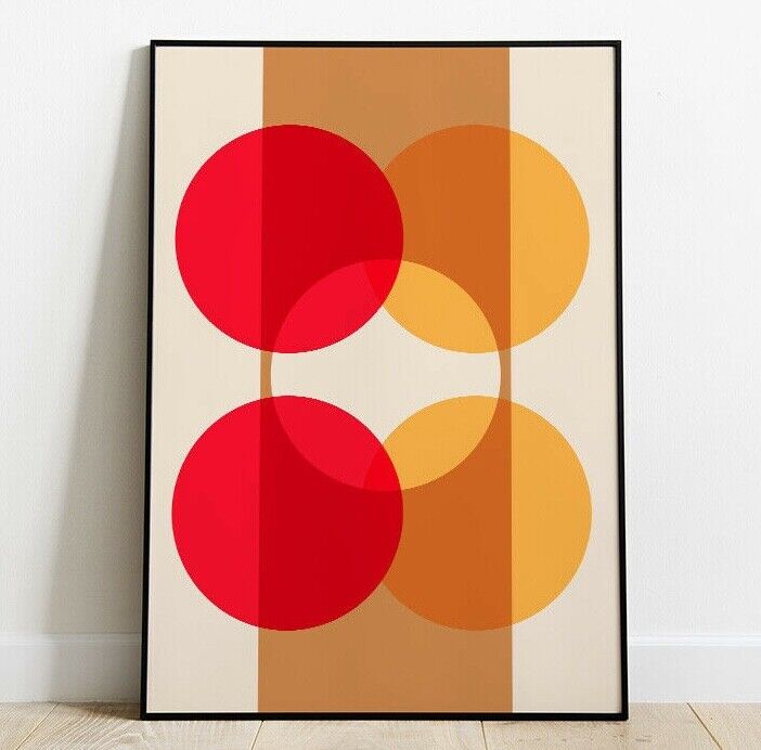 1970's inspired Art Print, Shapes Print, Wall Art, Retro Wall Art, Abstract Art