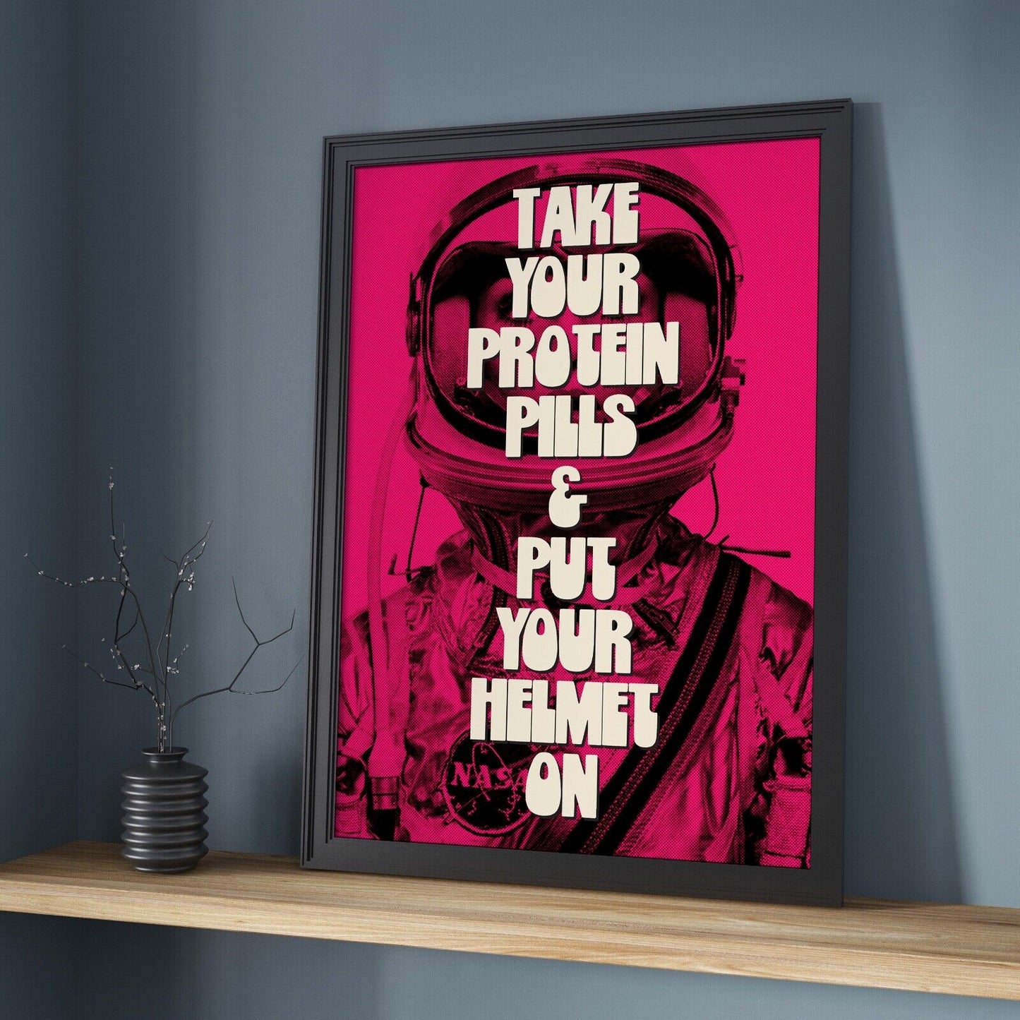 David Bowie Lyrics Inspired Art Print, Space Suit Wall Art, Retro Wall Art