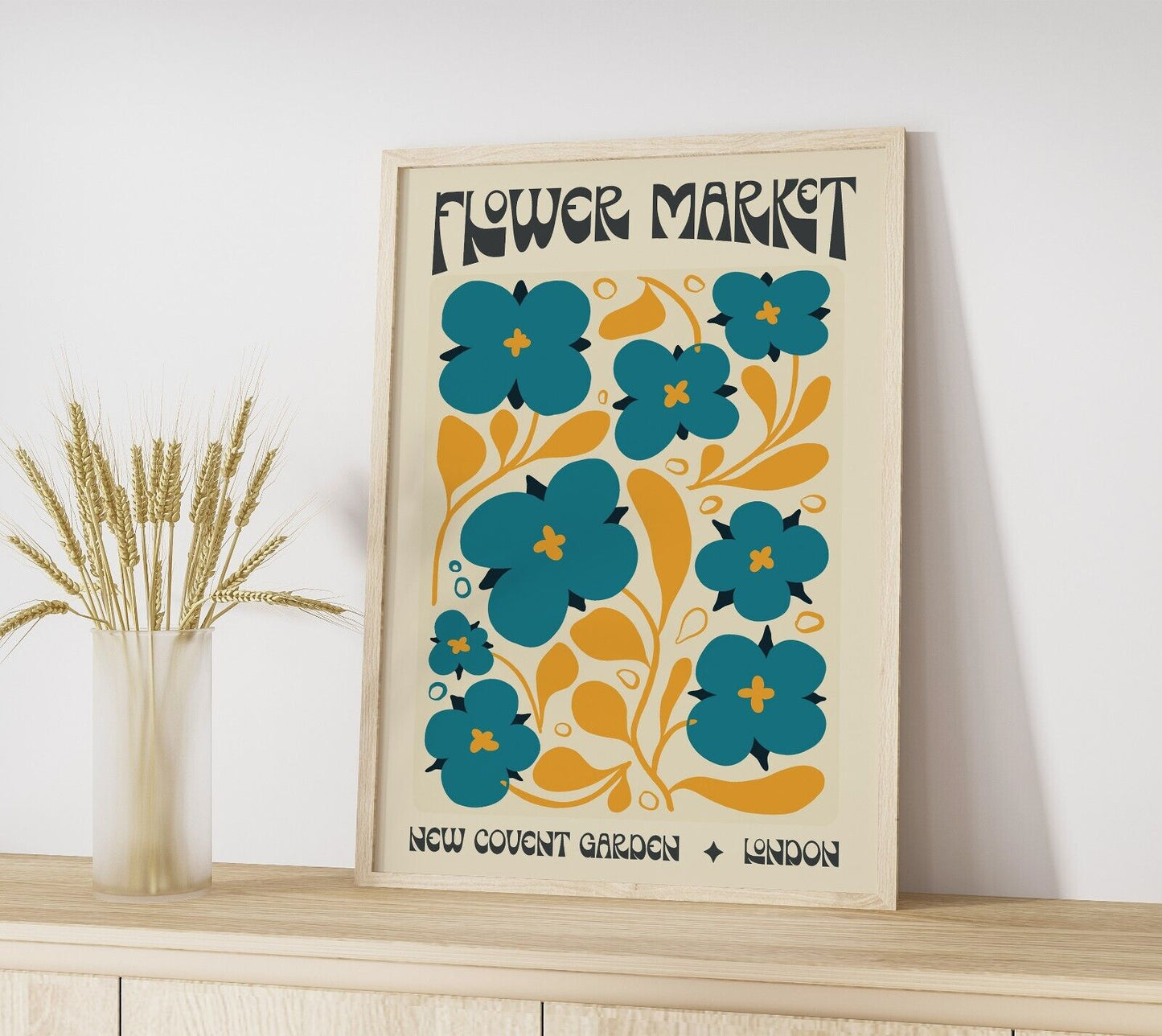 New Covent Garden Flower Market Print, Wall Art Poster, Home Decor