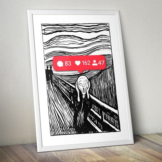 Scream Art Print, Modern Scream Art Print, Wall Art, Home Decor