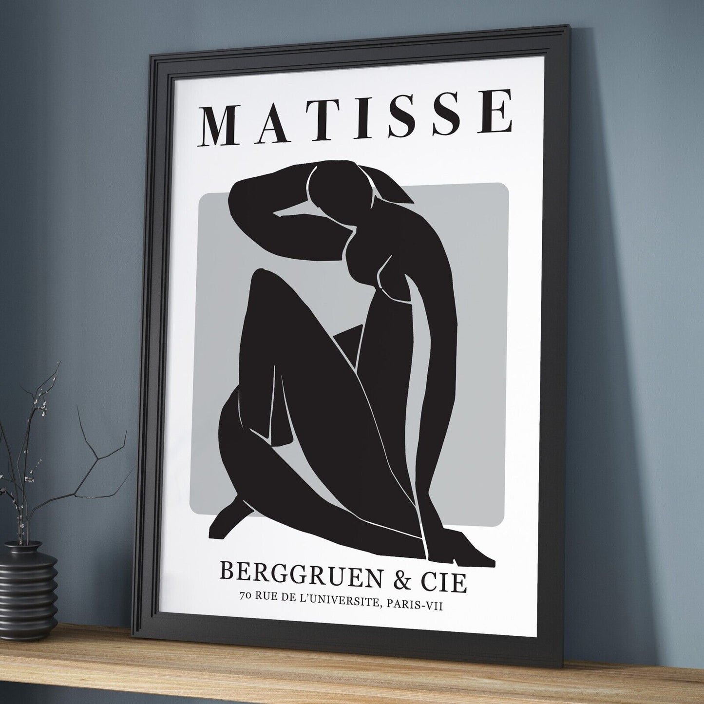 Set of 3 Matisse Black and White Art Prints,  Gallery Wall Art Set, Feature Wall