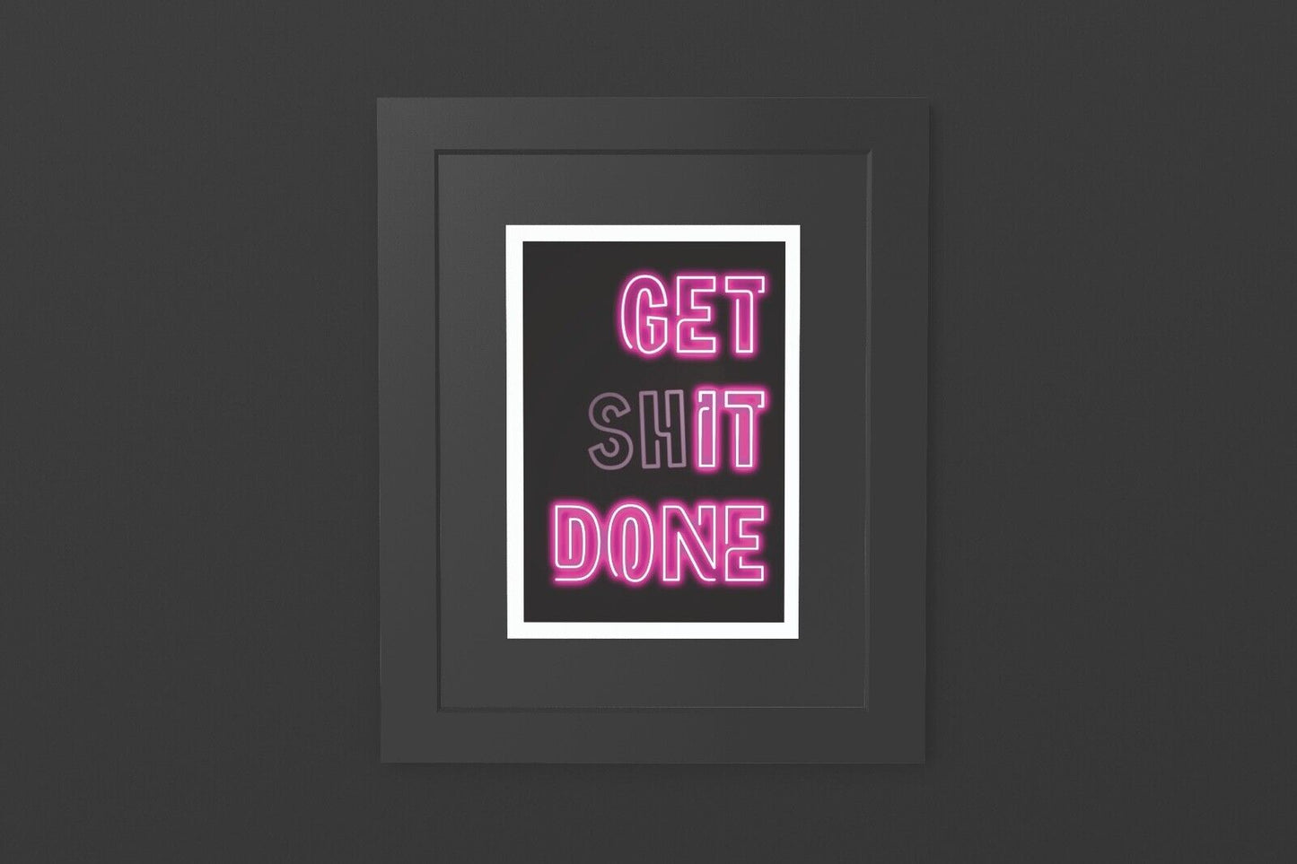 Neon Effect Print, Art Print, Wall Art, Motivational Print, Home Decor