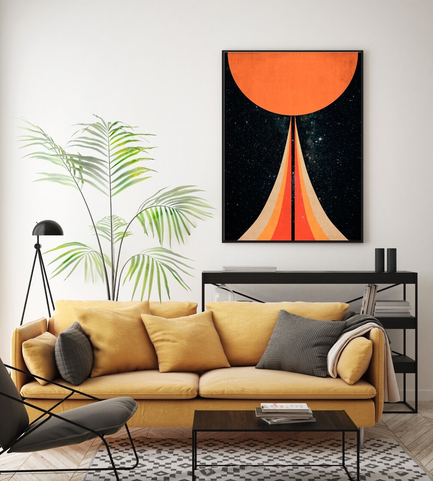 Space Age Art Print, Retro Shapes Print, Sci-Fi Art Print, Outer Space Print