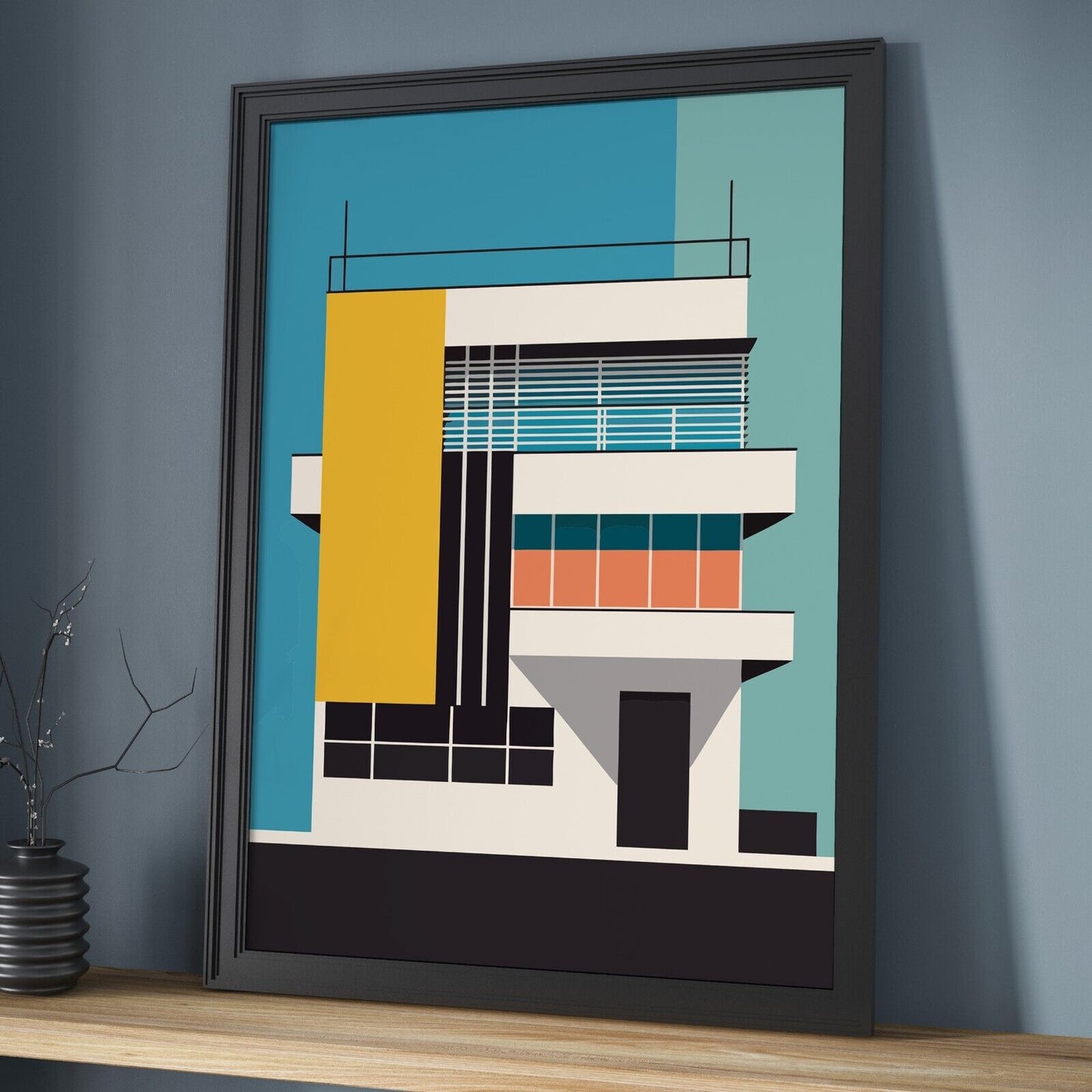 Bauhaus Inspired Art Print, Architect Shapes Art, Wall Art, Abstract Art