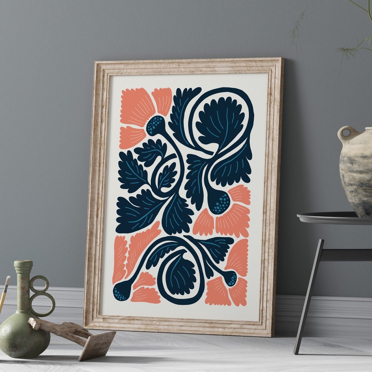 Art Nouveau Floral Art Print, Home Decor, Contemporary Wall Gallery Print