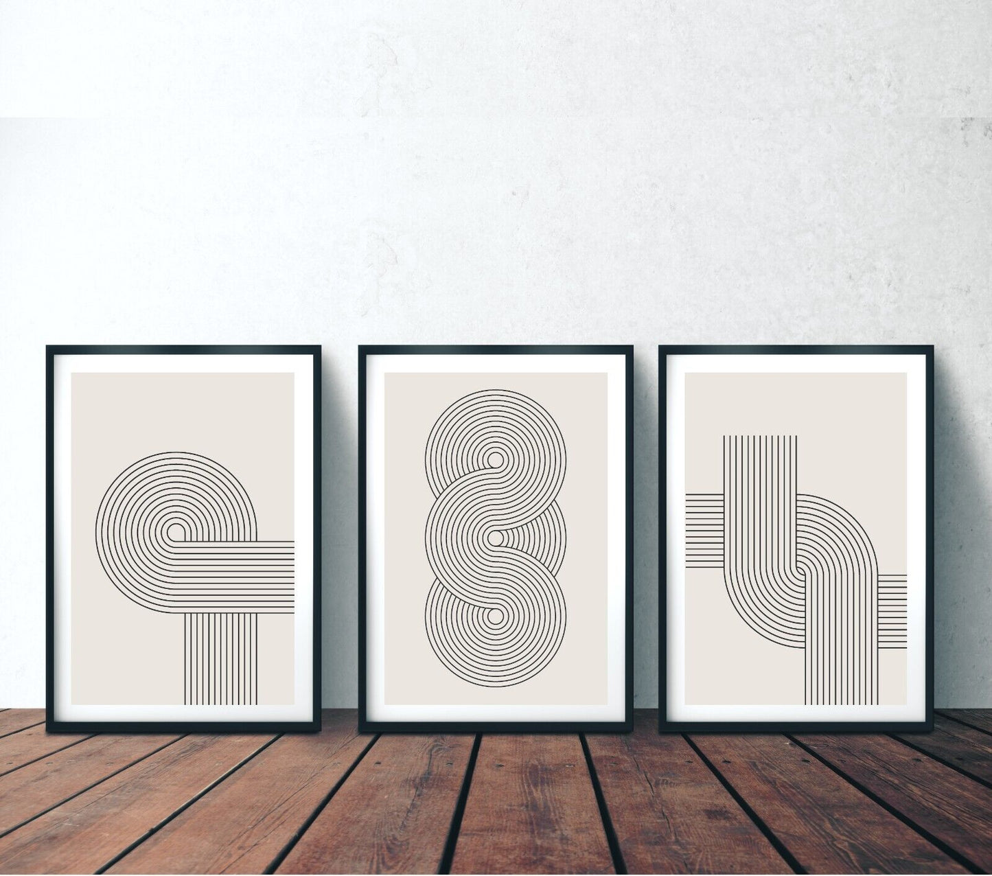 Set of 3 Minimal Shapes Wall Art, Abstract Wall Prints, Home Decor