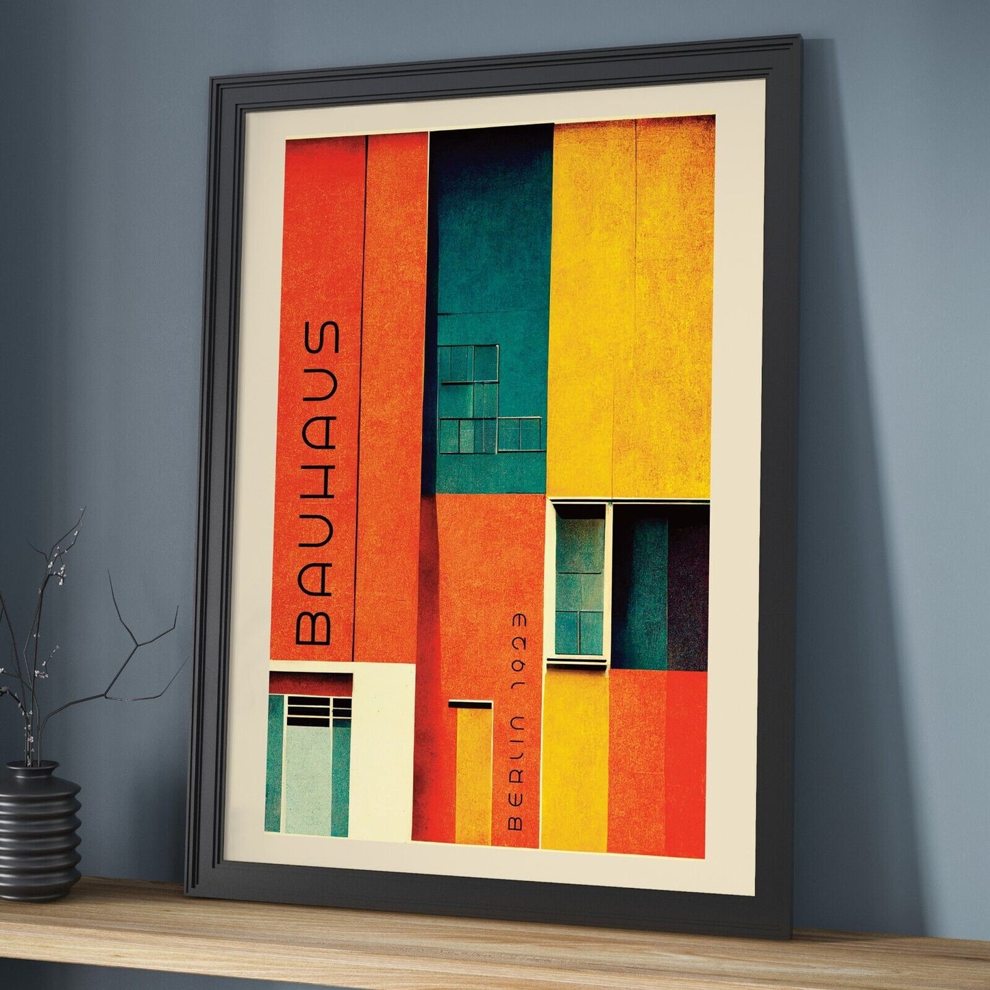 Bauhaus Inspired Art Print, Retro Architect Building Art, Wall Art, Abstract Art