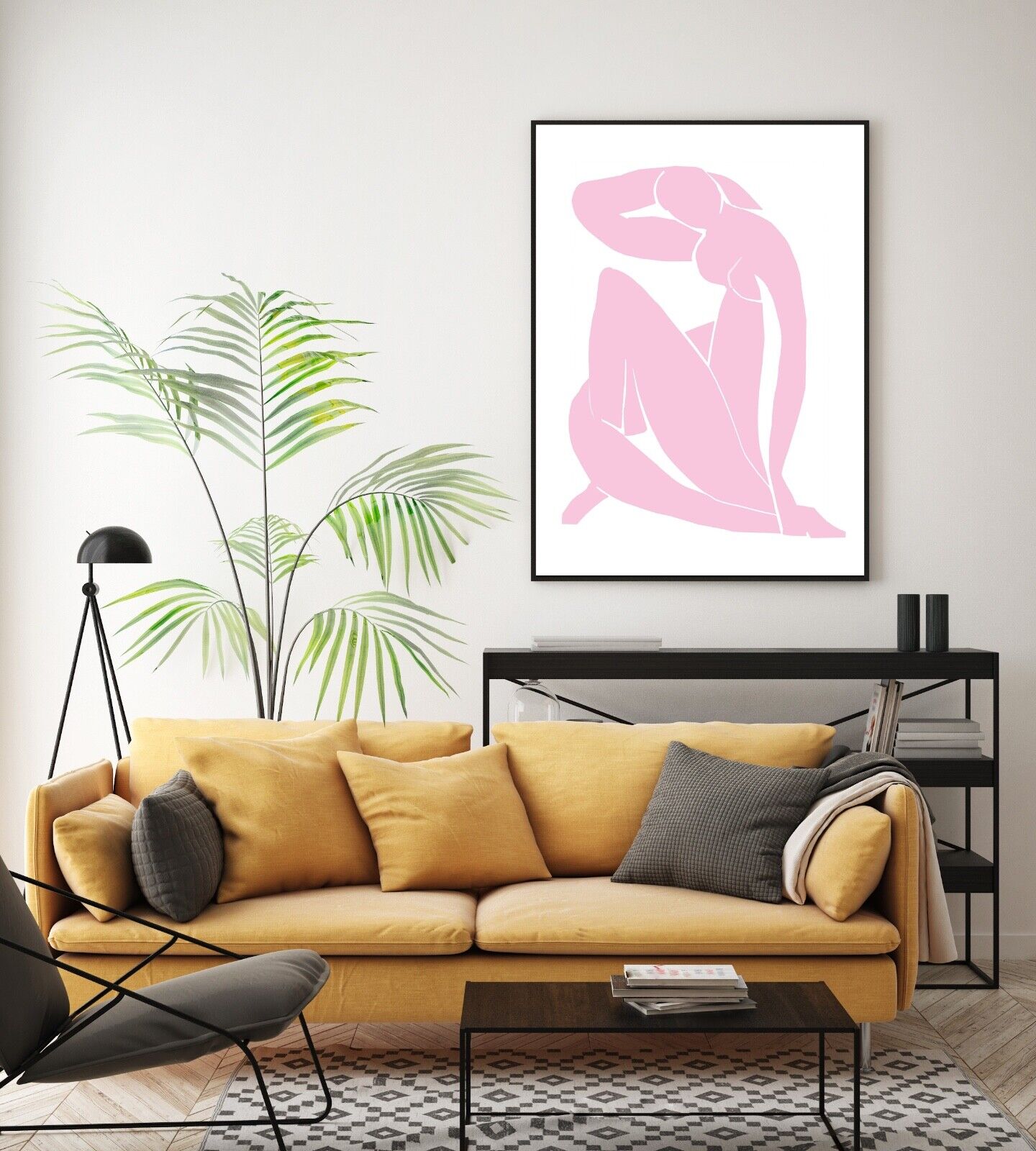 Pink Matisse Inspired Art Print, Home Decor, Wall Art, Matisse Print