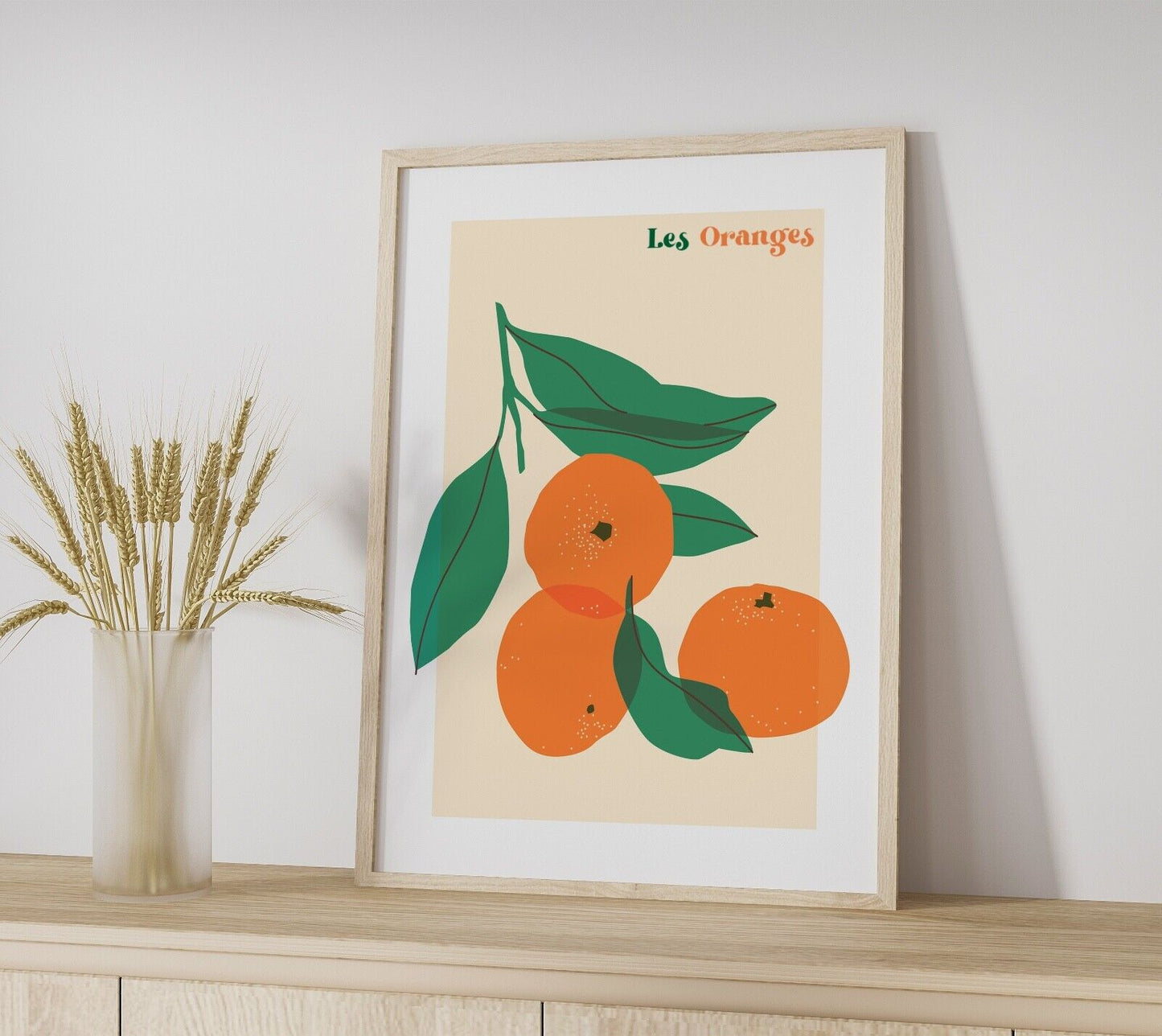 Orange Fruit Art Print, Kitchen Artwork, Kitchen Wall Art, Fruit Print