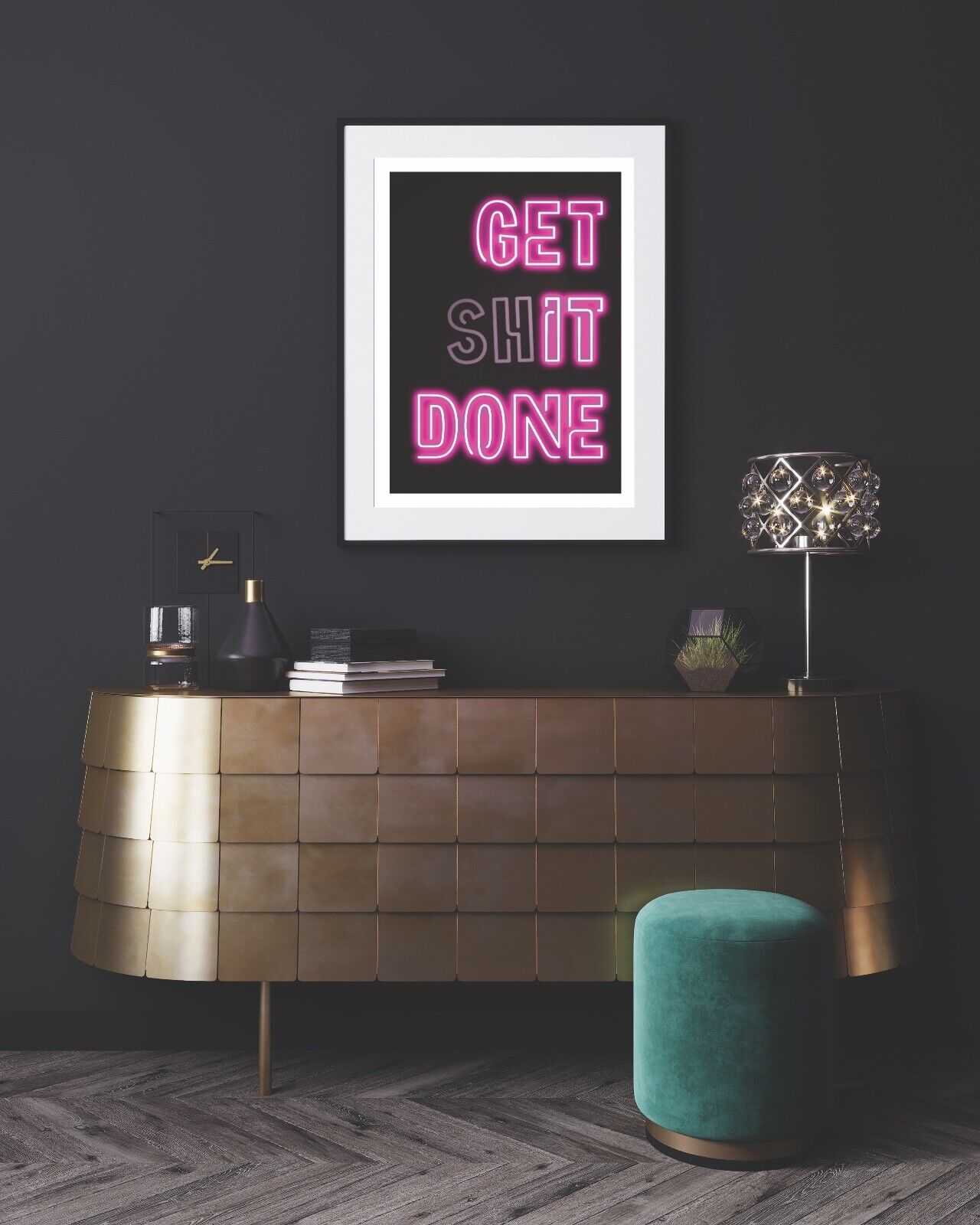 Neon Effect Print, Art Print, Wall Art, Motivational Print, Home Decor