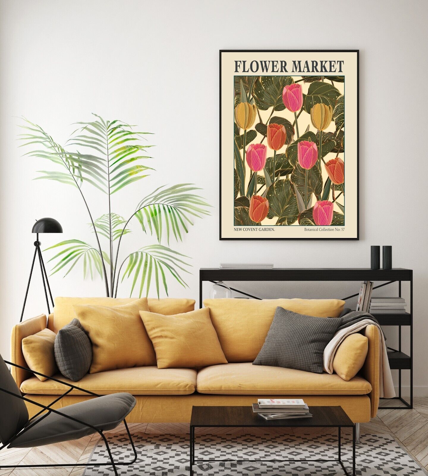 Flower Market Art Print, Covent Garden Flower Market Art Print, London Print