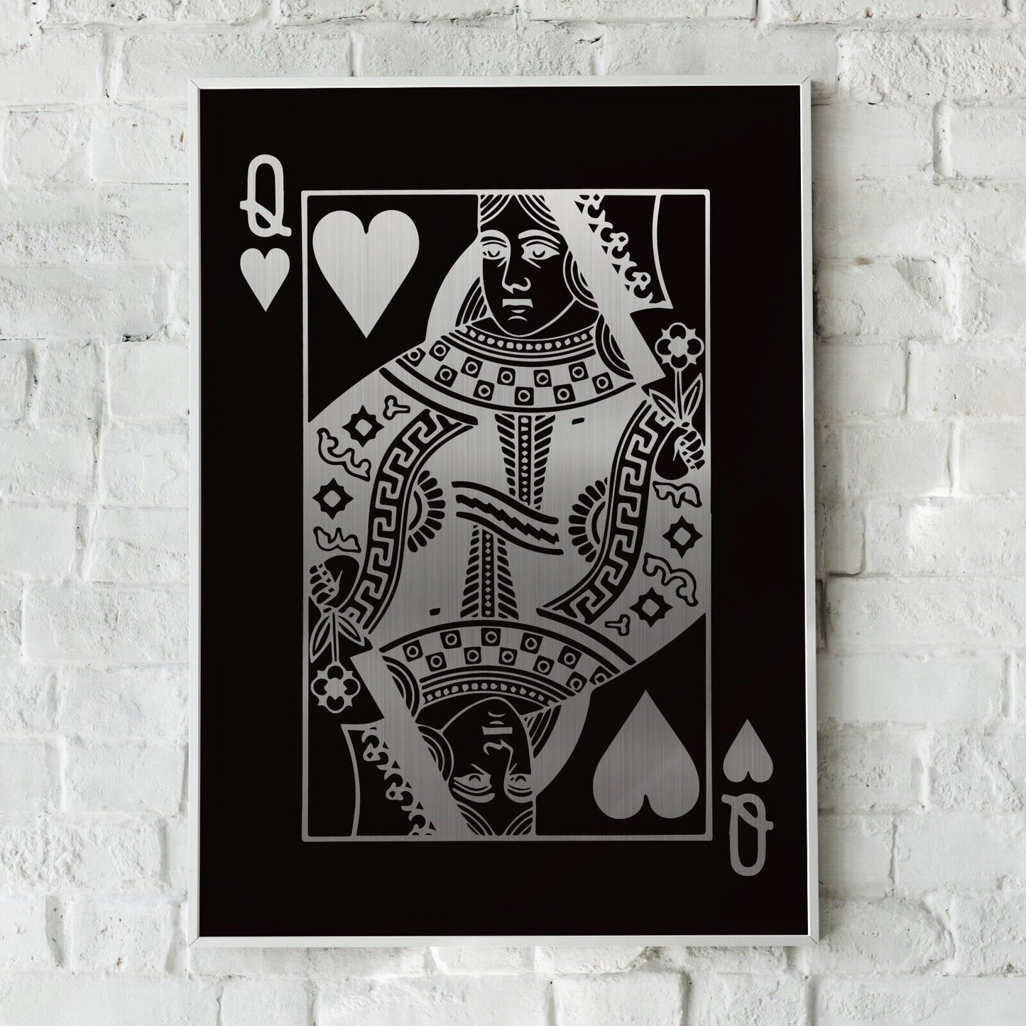 Queen of Hearts Art Print, Playing Card Poster, Home Decor, Wall Art