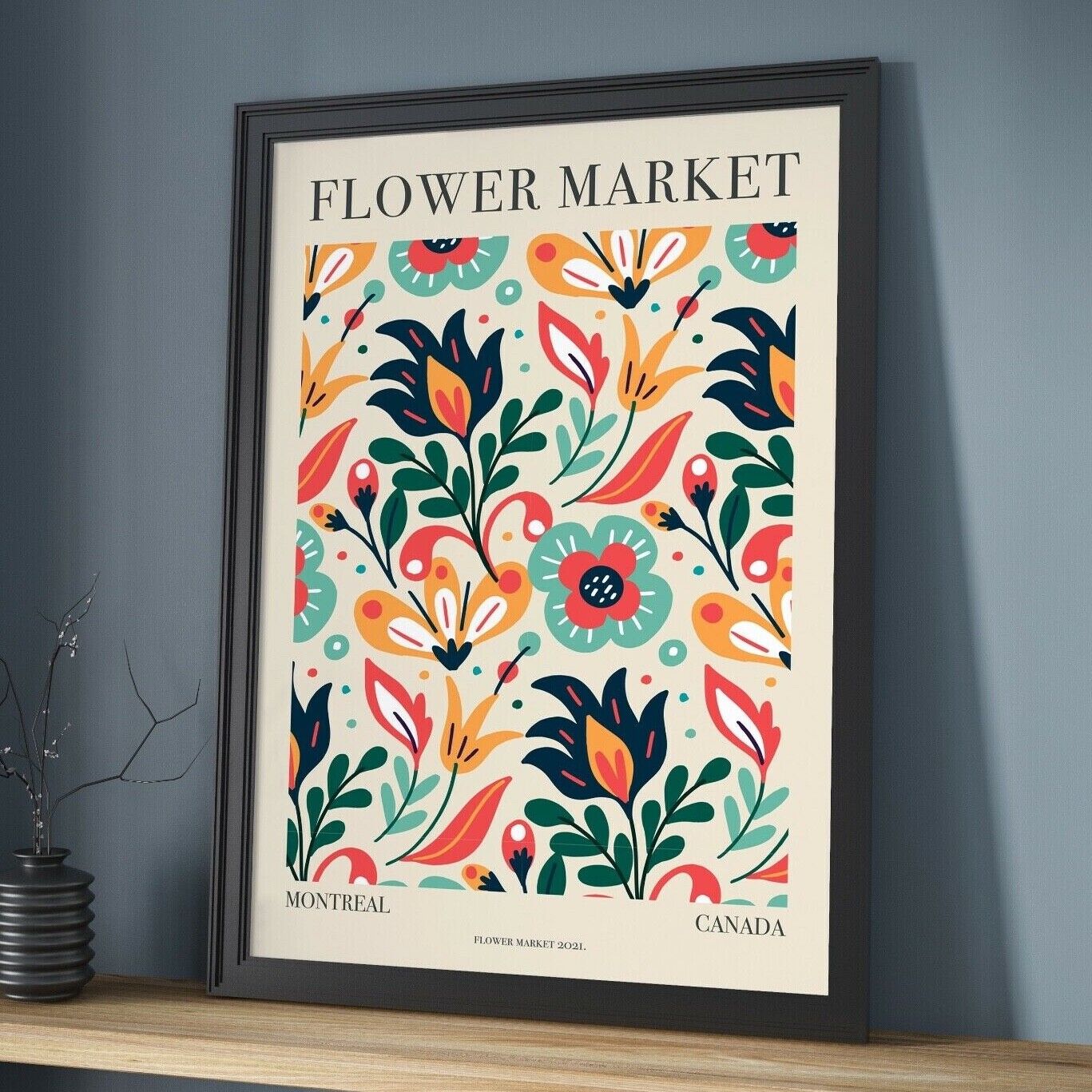 Montreal Flower Market Print, Wall Art, Home Decor, Florist Print