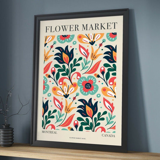 Montreal Flower Market Print, Wall Art, Home Decor, Florist Print