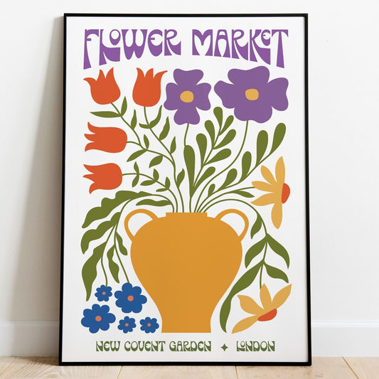 New Covent Garden Flower Market Print, Wall Art Poster, Home Decor