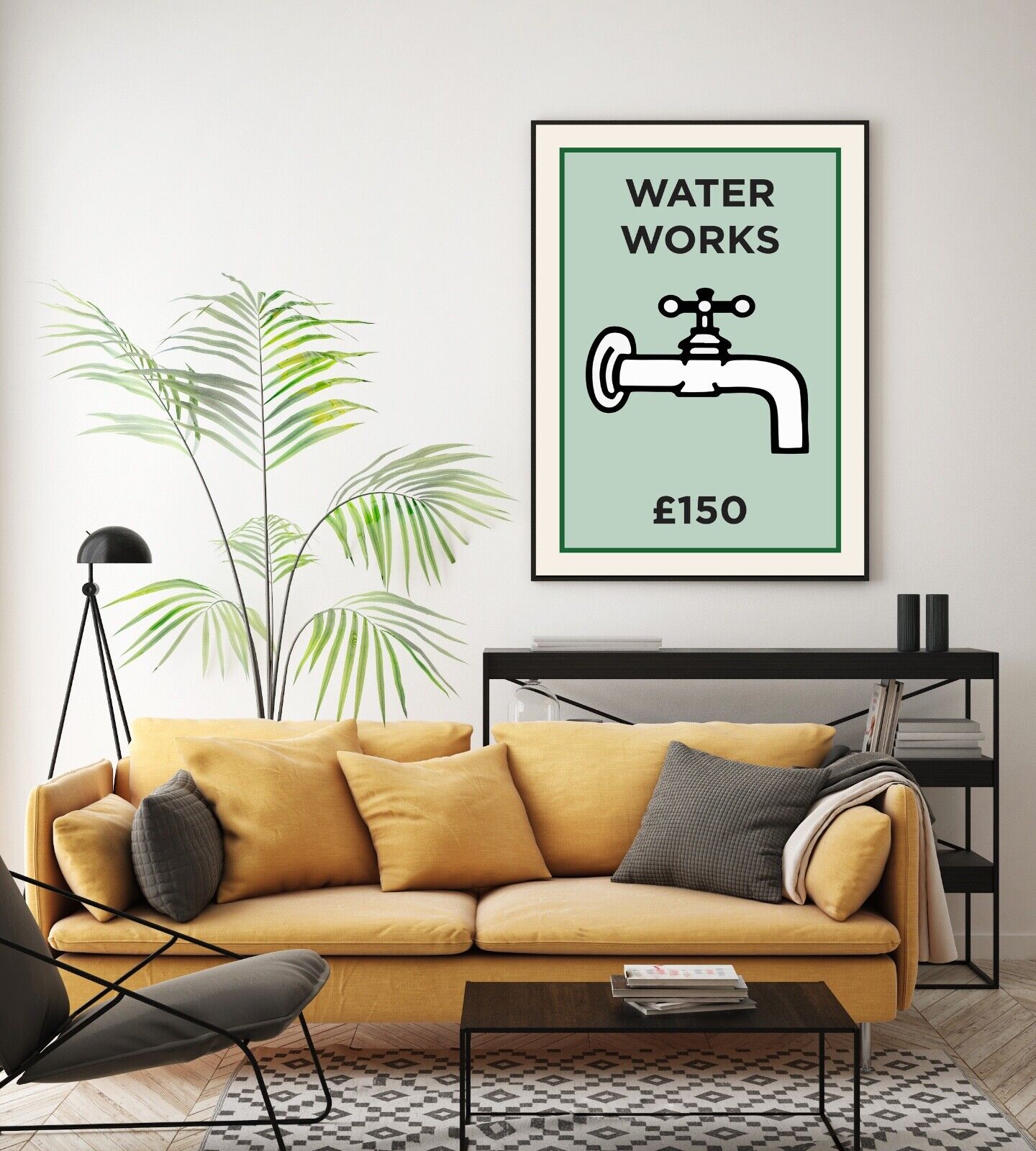 Water Works Art Print,Board Game Inspired Wall Print, Home Decor, Bathroom Print