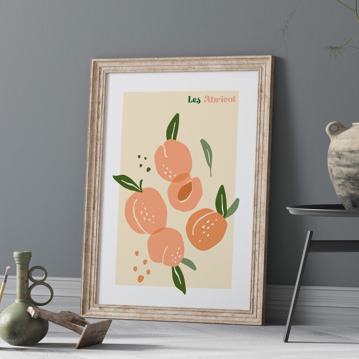 Apricot Fruit Art Print, Kitchen Artwork, Kitchen Wall Art, Fruit Print