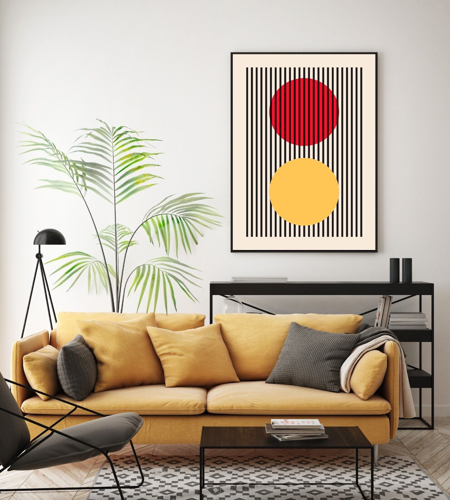 Retro Shapes Art Print, Minimal Art Print, Abstract Print, Contemporary Art