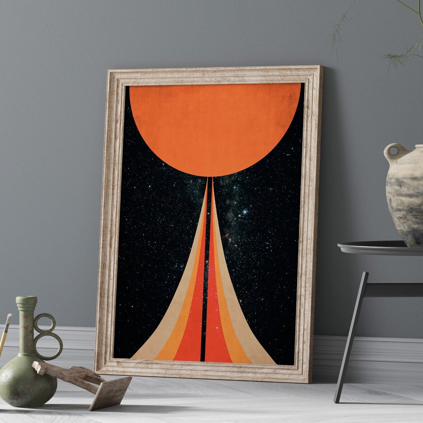 Space Age Art Print, Retro Shapes Print, Sci-Fi Art Print, Outer Space Print