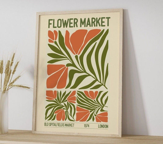 Flower Market Art Print, Old Spitalfields Market, Floral Prints, Flower Shop