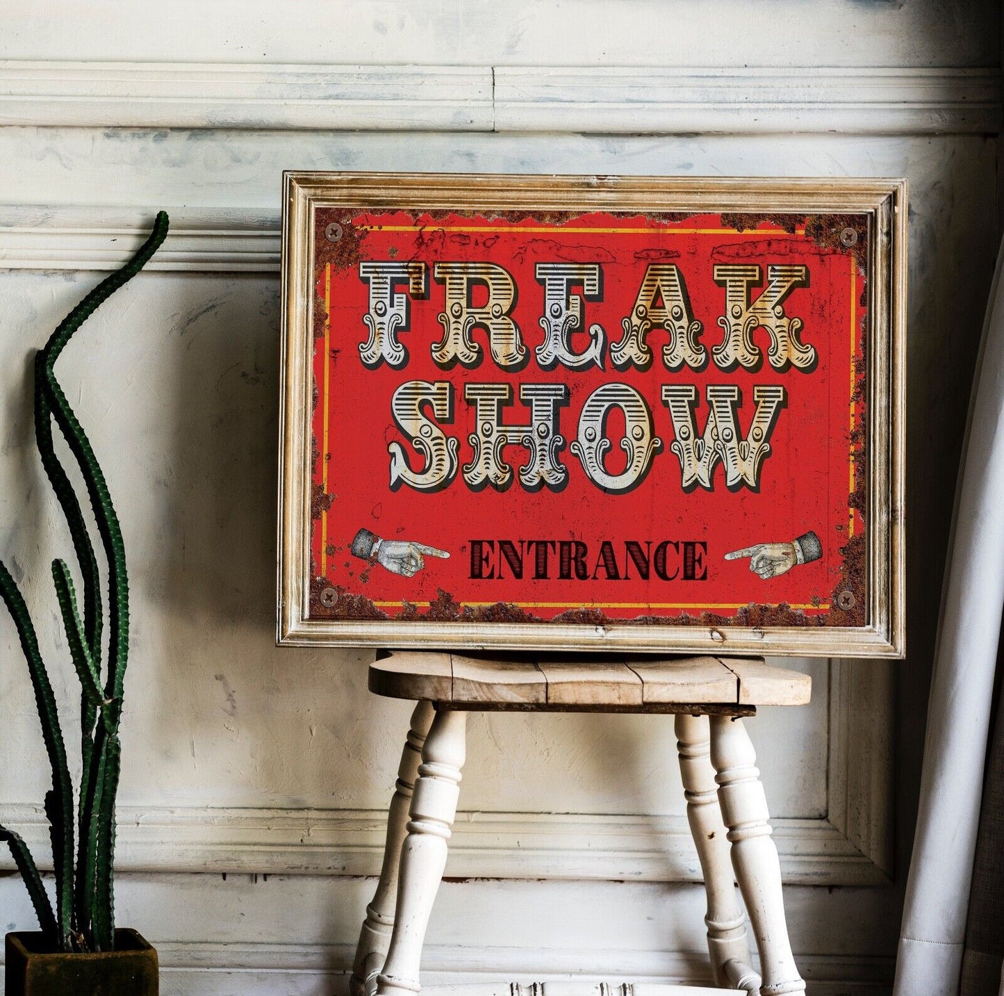 Freak Show Stampa, Vintage Effetto Poster, Muro Arte, Luna Park