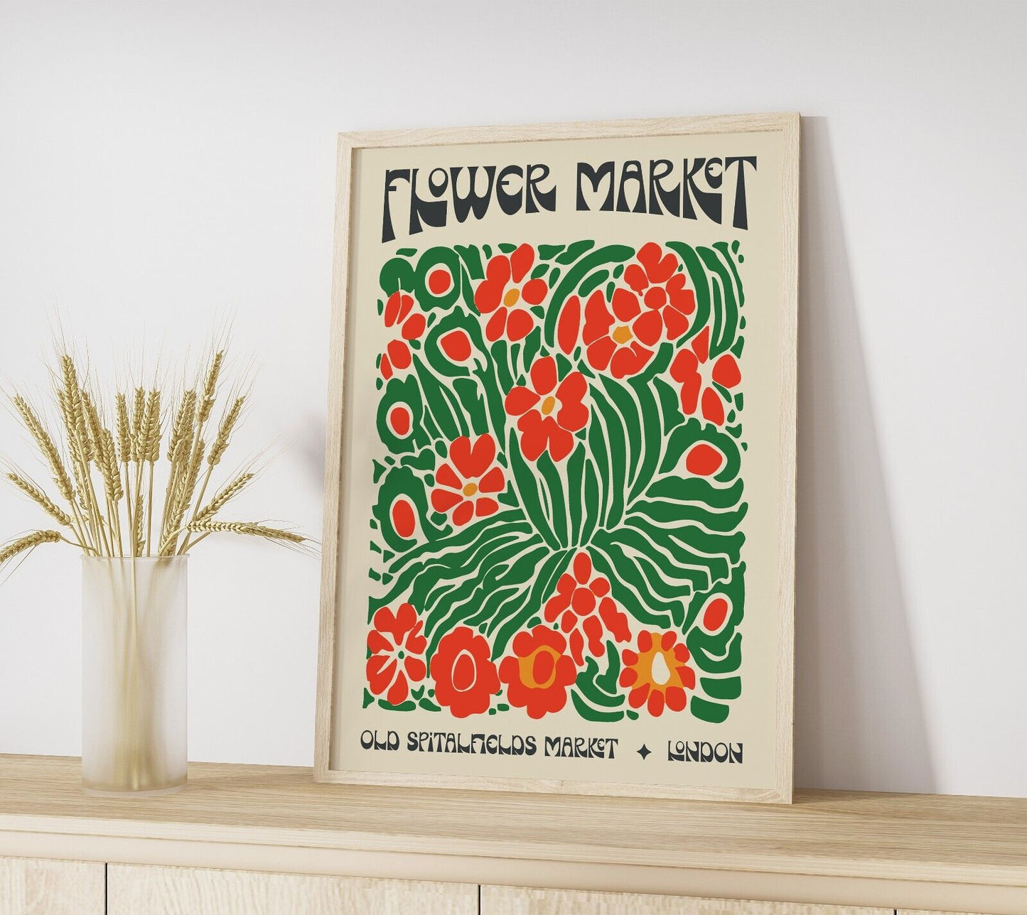 Old Spitalfields Flower Market Art Print, London Floral Print, Home Decor