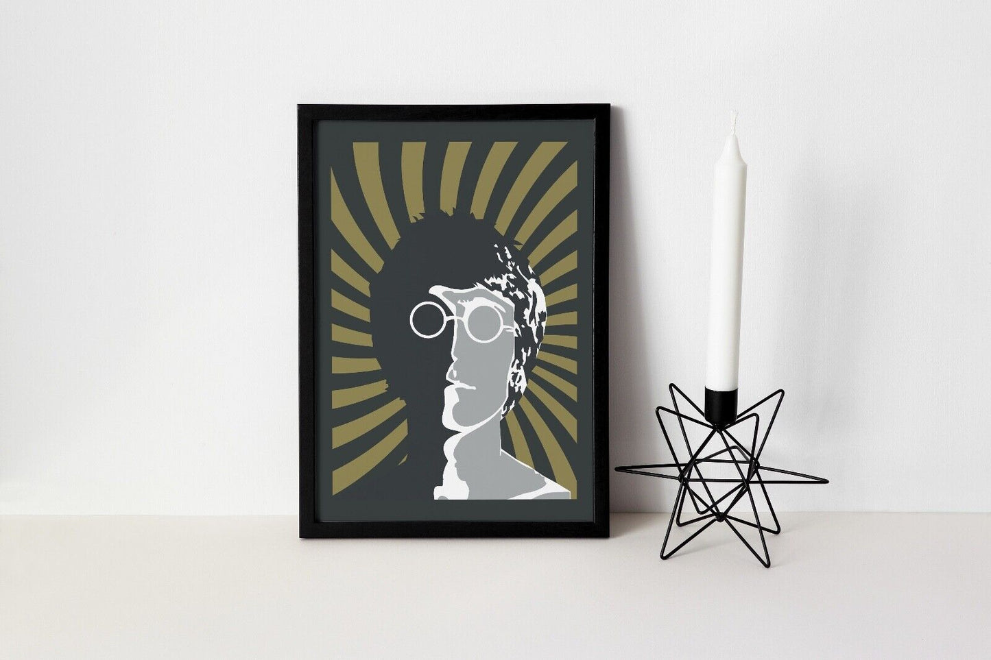 John Lennon Art Print, John Lennon Poster, The Beatles Poster