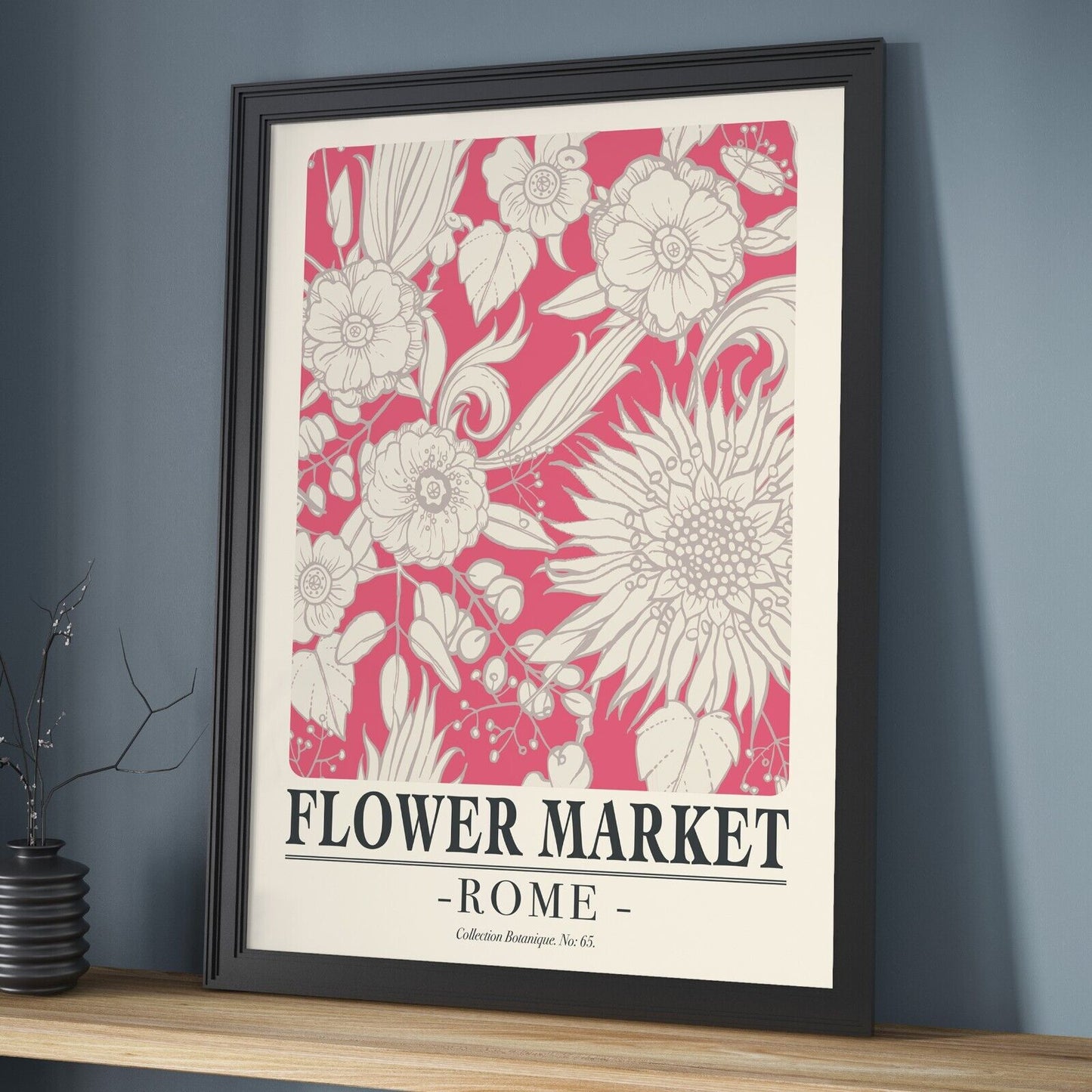 Flower Market Art Print, Rome Flower Market Art Print, Wall Art, Home Decor