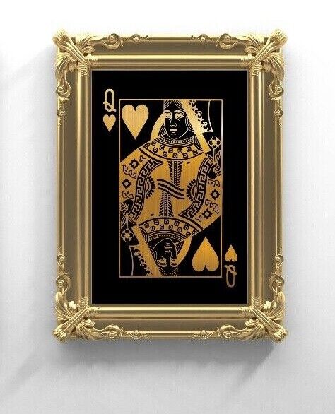 Queen Of Hearts Art Print. Playing cards Art, Queen of Hearts Poster